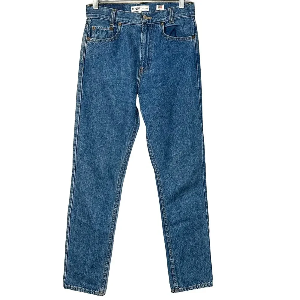 Re/Done Jeans Academy Fit High Rise Straight Leg, EUC, Size 26, MSRP $395